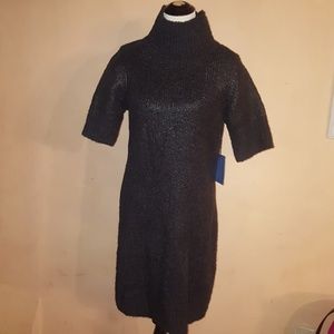 Simply Vera Black "Leather" Sexy Dress